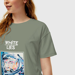 Футболка оверсайз женская White Lies - Big TV new merch, цвет: авокадо — фото 2