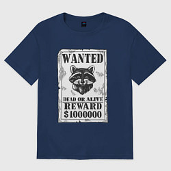 Женская футболка оверсайз Разыскивается енот