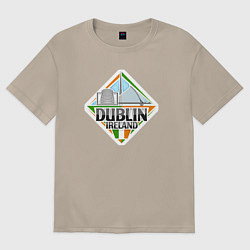 Футболка оверсайз женская Ireland Dublin, цвет: миндальный