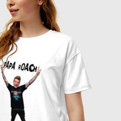 Футболка оверсайз женская Papa Roach - Jacoby, цвет: белый — фото 2