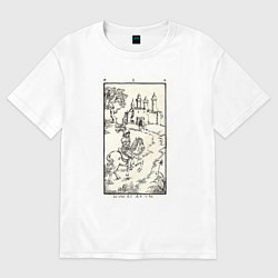 Футболка оверсайз женская Девятые врата, цвет: белый