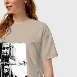 Футболка оверсайз женская Depeche Mode - Devotional gahan, цвет: миндальный — фото 2