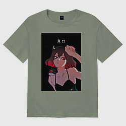 Футболка оверсайз женская Чёрный клевер неро, цвет: авокадо