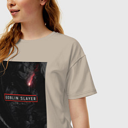 Футболка оверсайз женская Убийца гоблинов рыцарь авантюрист, цвет: миндальный — фото 2