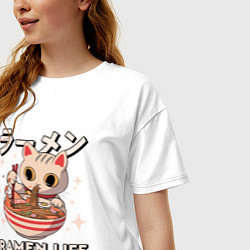 Футболка оверсайз женская Ramne life, цвет: белый — фото 2