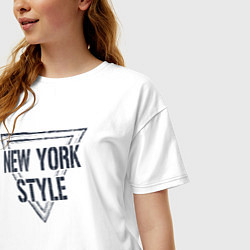 Футболка оверсайз женская USA - New York, цвет: белый — фото 2