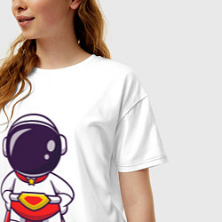 Футболка оверсайз женская Super spaceman, цвет: белый — фото 2