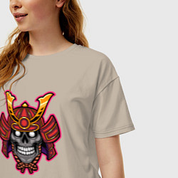 Футболка оверсайз женская Dead samurai, цвет: миндальный — фото 2