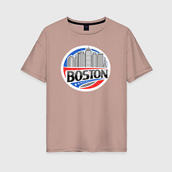 Женская футболка оверсайз City Boston