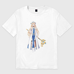 Футболка оверсайз женская Жрица из аниме Goblin Slayer, цвет: белый