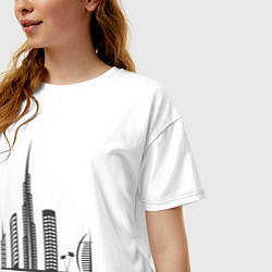 Футболка оверсайз женская Dubai city style, цвет: белый — фото 2