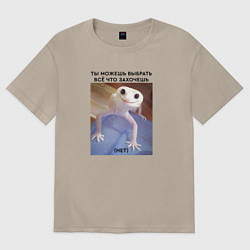 Футболка оверсайз женская Можешь выбрать себе всё что захочешь - нет, цвет: миндальный