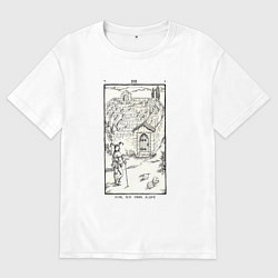 Футболка оверсайз женская Девятые врата Chance is not same for all Антихрист, цвет: белый