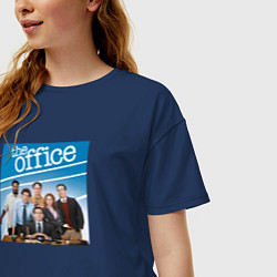 Футболка оверсайз женская The office poster, цвет: тёмно-синий — фото 2