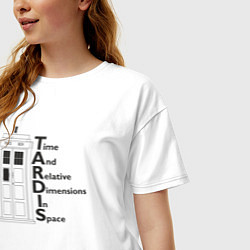 Футболка оверсайз женская Time in space, цвет: белый — фото 2