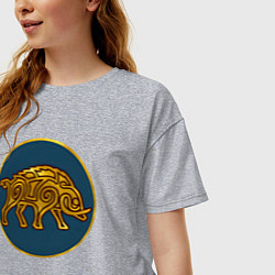 Футболка оверсайз женская Пикты из Total War: Attila, цвет: меланж — фото 2