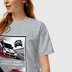 Футболка оверсайз женская Audi Sport автомобиль, цвет: меланж — фото 2