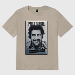 Футболка оверсайз женская Escobar draw portrait, цвет: миндальный