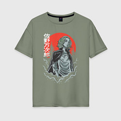 Футболка оверсайз женская Токийские мстители Манджиро Сано, цвет: авокадо