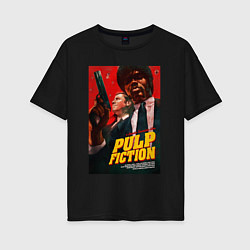 Футболка оверсайз женская Pulp fiction - vincent and jules, цвет: черный