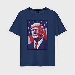 Женская футболка оверсайз Дональд Трамп