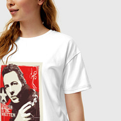 Футболка оверсайз женская Joe Strummer of the Clash, цвет: белый — фото 2