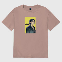 Футболка оверсайз женская JK Butter, цвет: пыльно-розовый