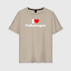 Женская футболка оверсайз I love Volkswagen