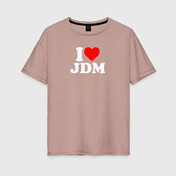 Женская футболка оверсайз I love JDM