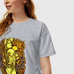 Футболка оверсайз женская Зарытое сокровище, цвет: меланж — фото 2