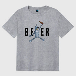 Футболка оверсайз женская Jordan Bender, цвет: меланж