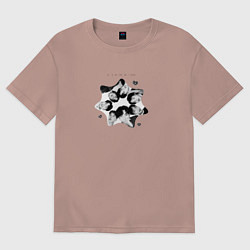 Футболка оверсайз женская Seven BTS, цвет: пыльно-розовый