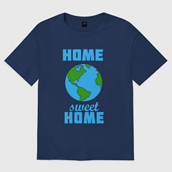 Женская футболка оверсайз Земля милый дом