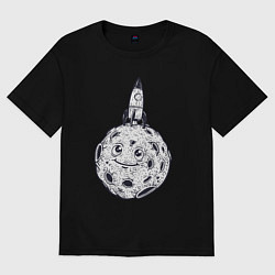 Женская футболка оверсайз Добрая Луна