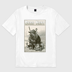 Футболка оверсайз женская Duck hunt - hunter, цвет: белый