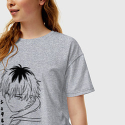 Футболка оверсайз женская Штарк, цвет: меланж — фото 2