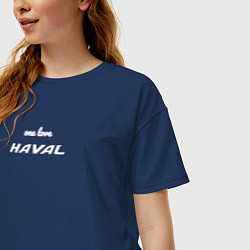 Футболка оверсайз женская One love Haval, цвет: тёмно-синий — фото 2