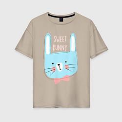 Женская футболка оверсайз Sweet bunny