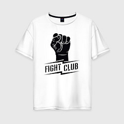 Женская футболка оверсайз Fight club warrior