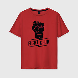 Футболка оверсайз женская Fight club warrior, цвет: красный