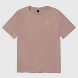 Футболка оверсайз женская За веру царя и святую триединую Русь малый КЦК жел, цвет: пыльно-розовый