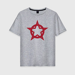 Женская футболка оверсайз Red star USSR