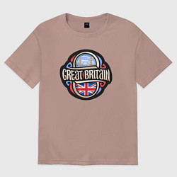 Футболка оверсайз женская Моя Великобритания, цвет: пыльно-розовый