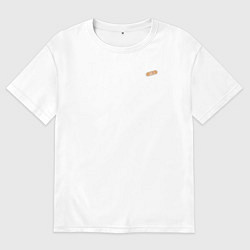 Футболка оверсайз женская Я в порядке пластырь с надписью, цвет: белый