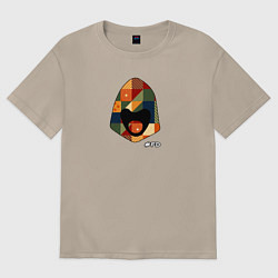 Футболка оверсайз женская FD free durov, цвет: миндальный