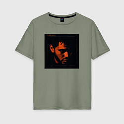 Футболка оверсайз женская The Weeknd Trilogy, цвет: авокадо
