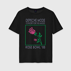 Футболка оверсайз женская Depeche Mode - Rose Bowl 88, цвет: черный