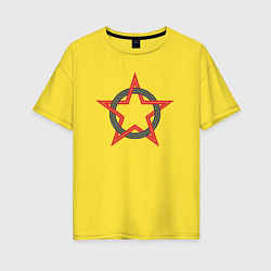 Женская футболка оверсайз Circle star USSR