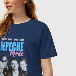 Футболка оверсайз женская Depeche Mode Vintage, цвет: тёмно-синий — фото 2
