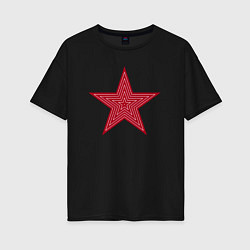 Женская футболка оверсайз USSR red star